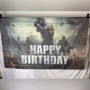 Soldier Warrior Banner Backdrop 46x74 inchs